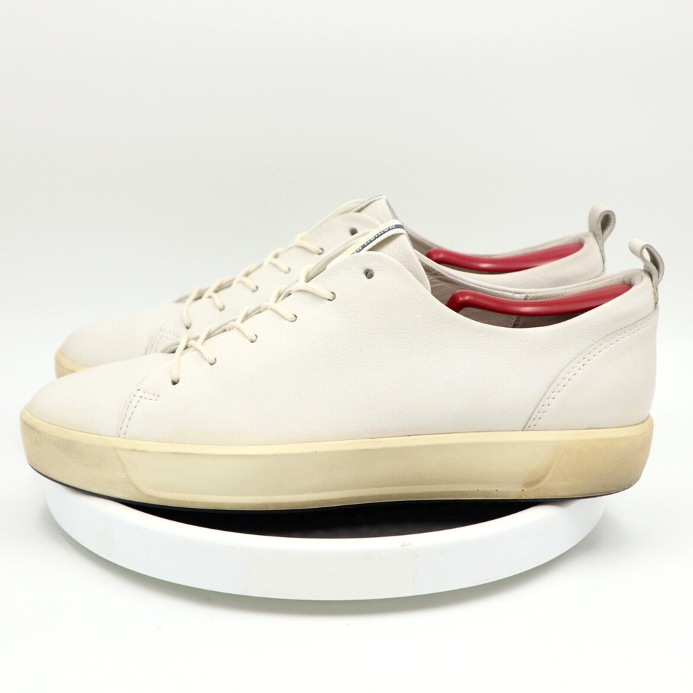 Ecco Soft 8 Sneaker Size 45 Mens 11 White Leather Casual Lace Up Shoes
